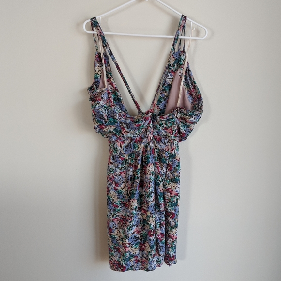 BCBGENERATION floral strappy mini dress sz 10 - Picture 3 of 7